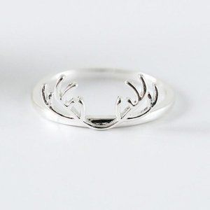 Antlers  Silver-plated  Ring